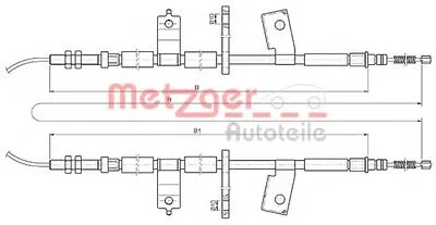 Трос, стояночная тормозная система COFLE METZGER купить