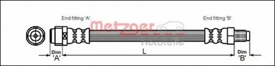 Тормозной шланг METZGER купить