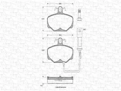 Комплект тормозных колодок, дисковый тормоз MAGNETI MARELLI купить