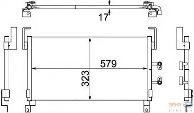 Конденсатор, кондиционер BEHR HELLA SERVICE купить