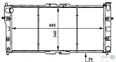Радиатор, охлаждение двигателя BEHR HELLA SERVICE купить