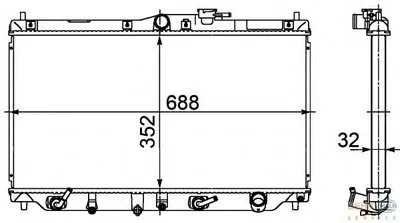 Радиатор, охлаждение двигателя BEHR HELLA SERVICE купить