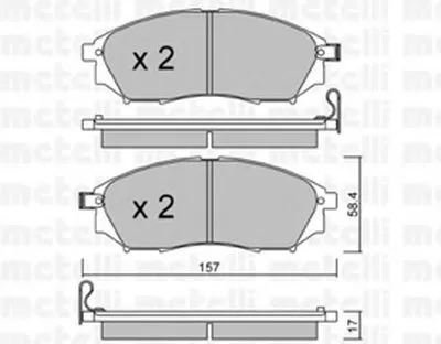 Комплект тормозных колодок, дисковый тормоз METELLI купить