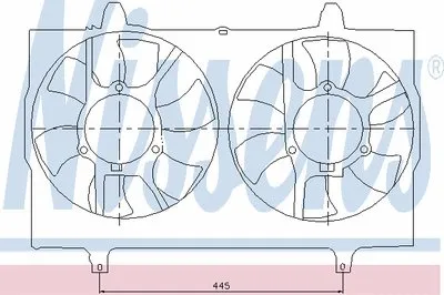 Вентилятор, охлаждение двигателя NISSENS купить