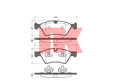 Комплект тормозных колодок, дисковый тормоз NK купить