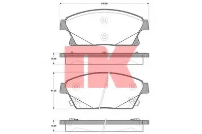 Комплект тормозных колодок, дисковый тормоз NK купить