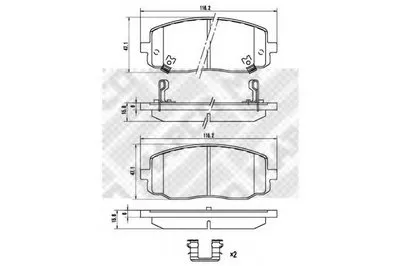 Комплект тормозных колодок, дисковый тормоз MAPCO купить