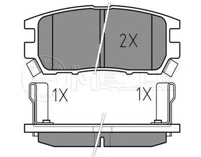 Комплект тормозных колодок, дисковый тормоз MEYLE купить