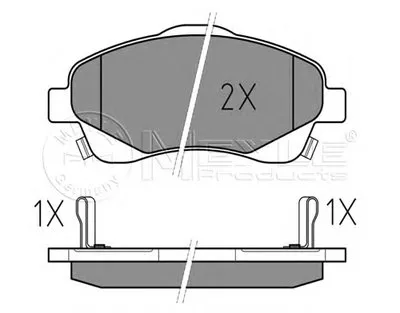 Комплект тормозных колодок, дисковый тормоз MEYLE купить