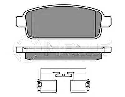 Комплект тормозных колодок, дисковый тормоз MEYLE купить