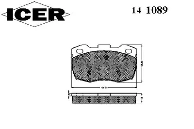 Комплект тормозных колодок, дисковый тормоз ICER купить