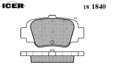 Комплект тормозных колодок, дисковый тормоз ICER купить