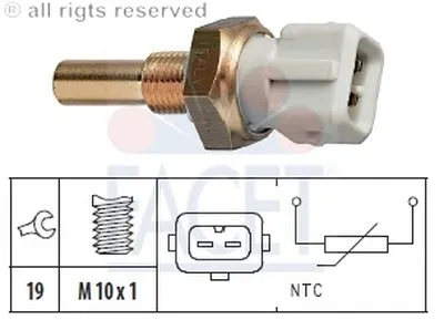 Датчик, температура охлаждающей жидкости; Датчик, температура охлаждающей жидкости; Датчик, температура охлаждающей жидкости FACET купить