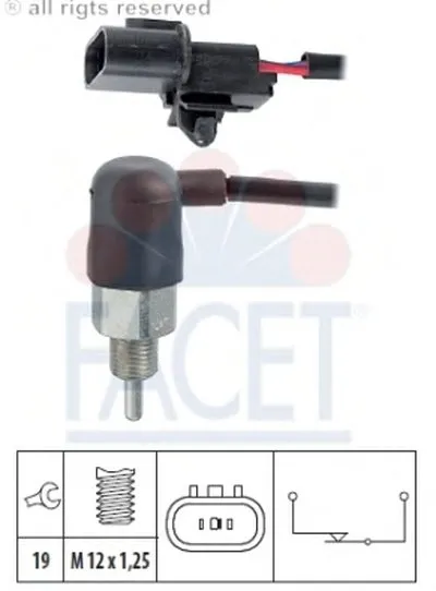 Выключатель, фара заднего хода FACET купить