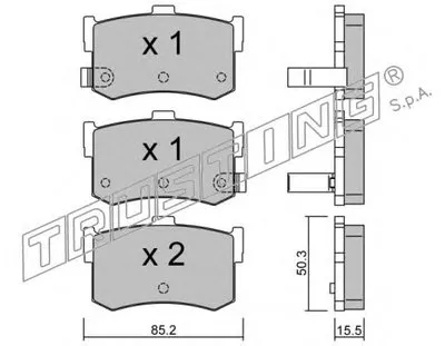 Комплект тормозных колодок, дисковый тормоз TRUSTING купить
