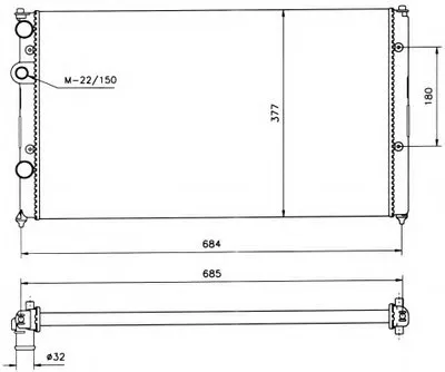 Радиатор, охлаждение двигателя NRF купить