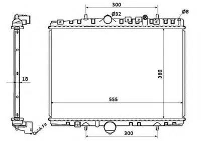 Радиатор, охлаждение двигателя NRF купить
