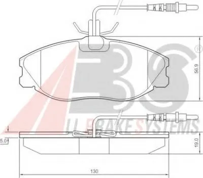 Комплект тормозных колодок, дисковый тормоз A.B.S. купить