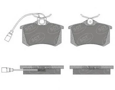 Комплект тормозных колодок, дисковый тормоз SCT Germany купить