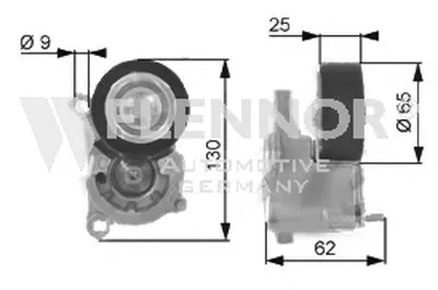 Натяжная планка, поликлиновой ремень FLENNOR купить