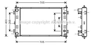 Радиатор, охлаждение двигателя AVA QUALITY COOLING купить