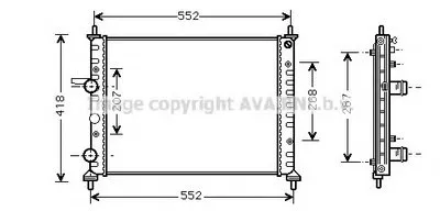 Радиатор, охлаждение двигателя AVA QUALITY COOLING купить