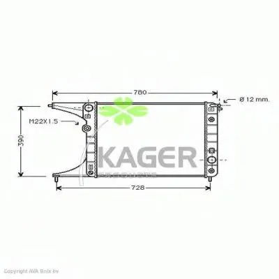 Радиатор, охлаждение двигателя KAGER купить