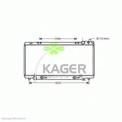 Радиатор, охлаждение двигателя KAGER купить