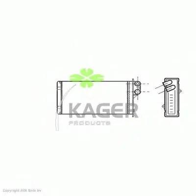 Теплообменник, отопление салона KAGER купить