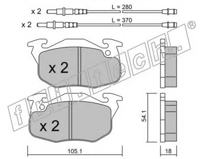 Комплект тормозных колодок, дисковый тормоз fri.tech. купить