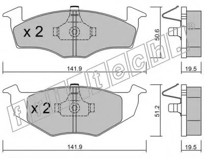 Комплект тормозных колодок, дисковый тормоз fri.tech. купить
