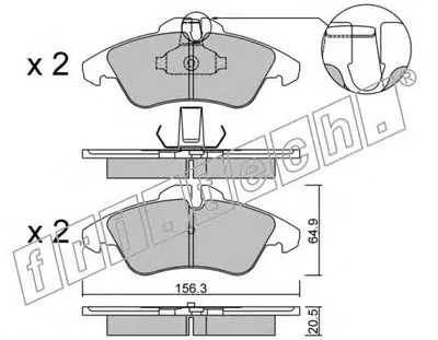 Комплект тормозных колодок, дисковый тормоз fri.tech. купить