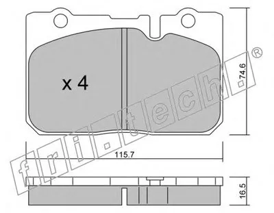 Комплект тормозных колодок, дисковый тормоз fri.tech. купить