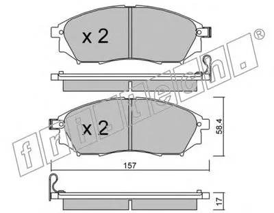 Комплект тормозных колодок, дисковый тормоз fri.tech. купить