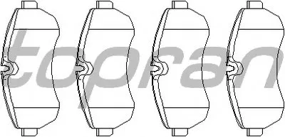 Комплект тормозных колодок, дисковый тормоз TOPRAN купить