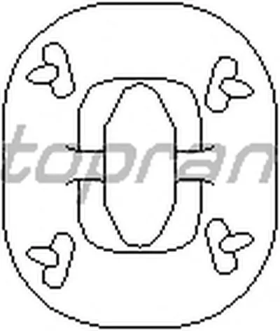 Кронштейн, глушитель TOPRAN купить
