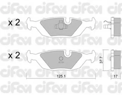 Комплект тормозных колодок, дисковый тормоз CIFAM купить