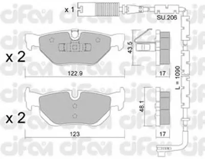 Комплект тормозных колодок, дисковый тормоз CIFAM купить