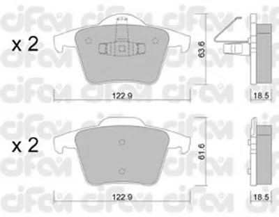 Комплект тормозных колодок, дисковый тормоз CIFAM купить