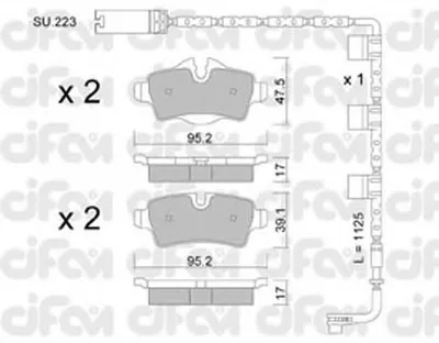 Комплект тормозных колодок, дисковый тормоз CIFAM купить