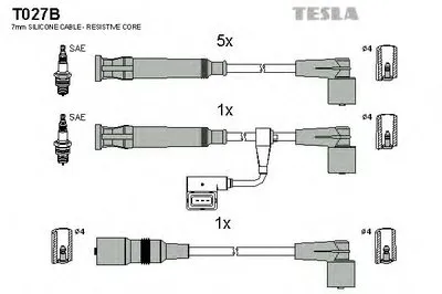 Комплект проводов зажигания alternative TESLA купить