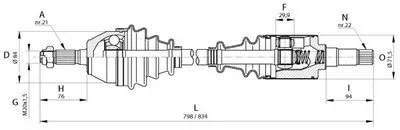 Приводной вал SPIN OPEN PARTS купить