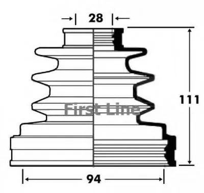 Пыльник, приводной вал FIRST LINE купить