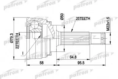 Шарнирный комплект, приводной вал PATRON купить