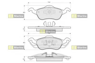 Комплект тормозных колодок, дисковый тормоз