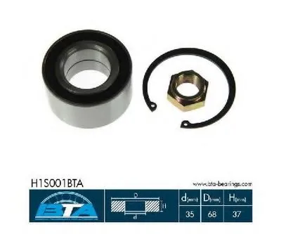 Комплект подшипника ступицы колеса BTA купить