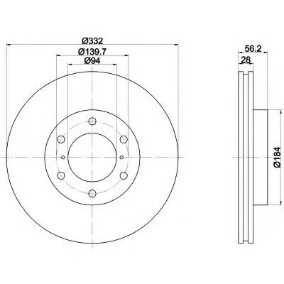 Тормозной диск PRO HELLA купить