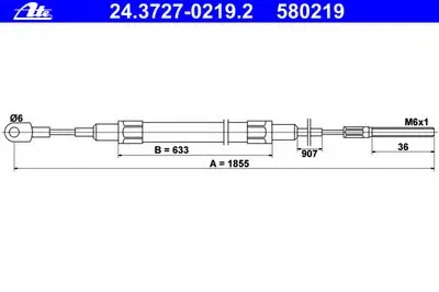 Трос, стояночная тормозная система ATE купить