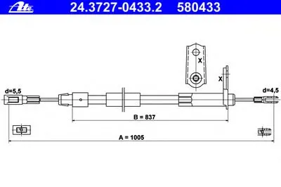 Трос, стояночная тормозная система ATE купить