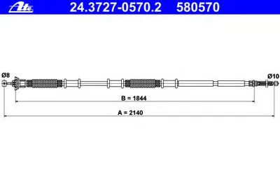 Трос, стояночная тормозная система ATE купить